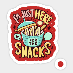 I'm Just Here For The Snacks American Football Match Winner Sticker